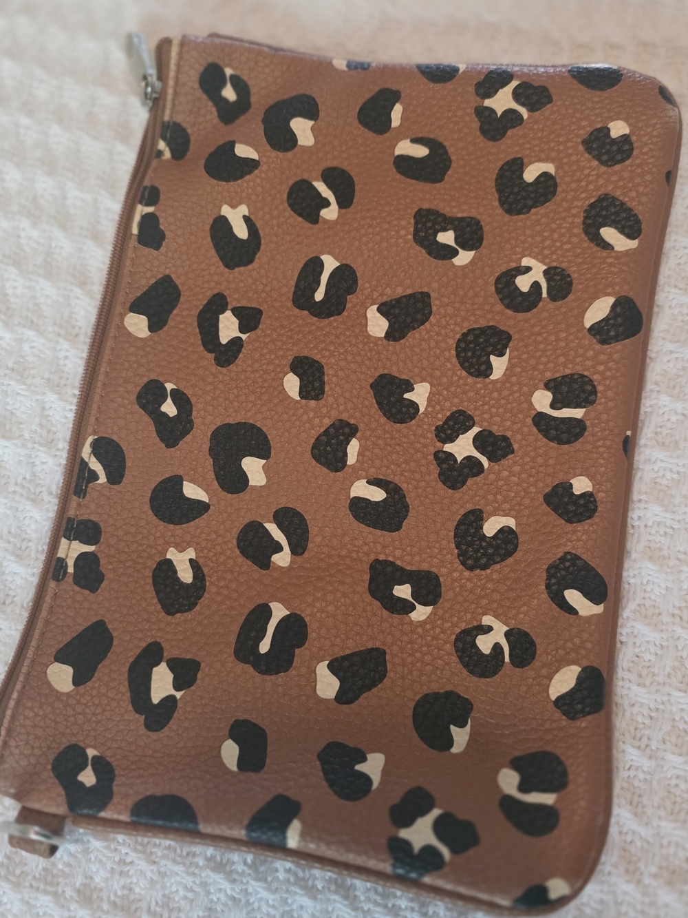 Thirty-one Rubie Mini Leopard Print Zip Pouch - Brown